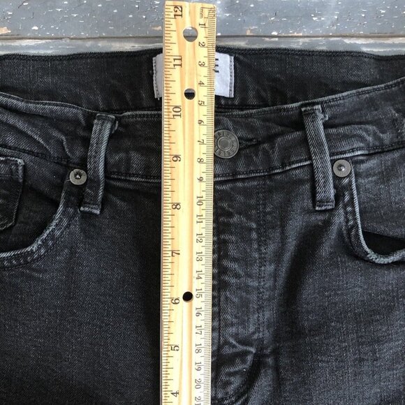 Agolde Feel Good Black Skinny Jeans Distressed Raw Hem Womens Size 28 - Picture 7 of 10